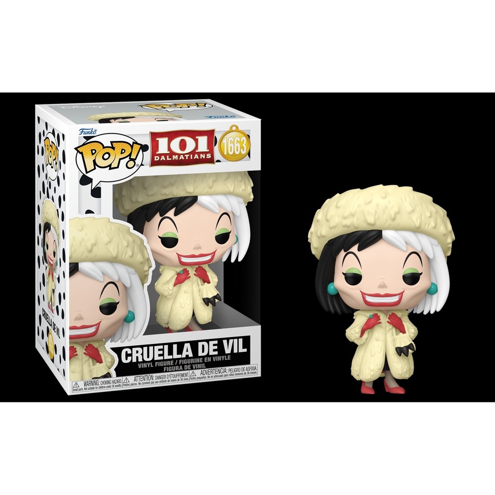 Funko Pop #1663 Cruella De Vil Disney 101 Dalmatians Villains Vinyl Figure